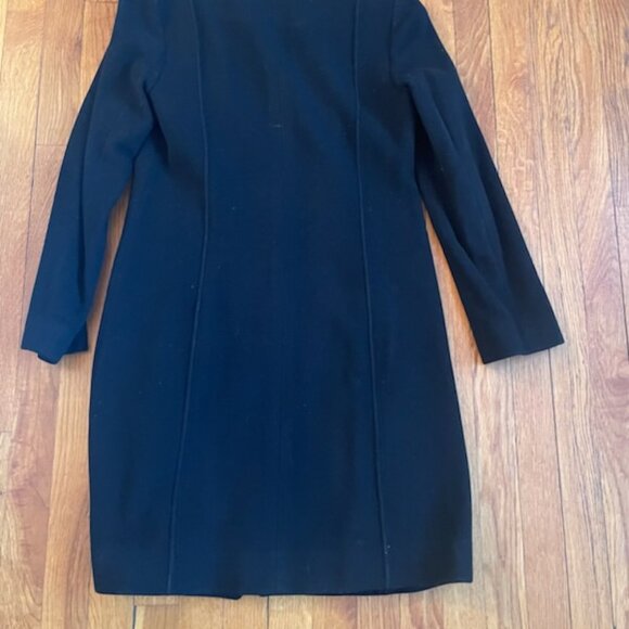 ColeHaan black midlength winter dress-work coat size 2- Cashmere- wool blend - Picture 6 of 7